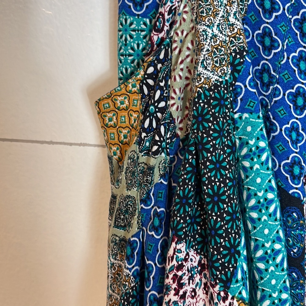 Pyramid Collection 14~Blue Multi Patchwork-Look D… - image 4